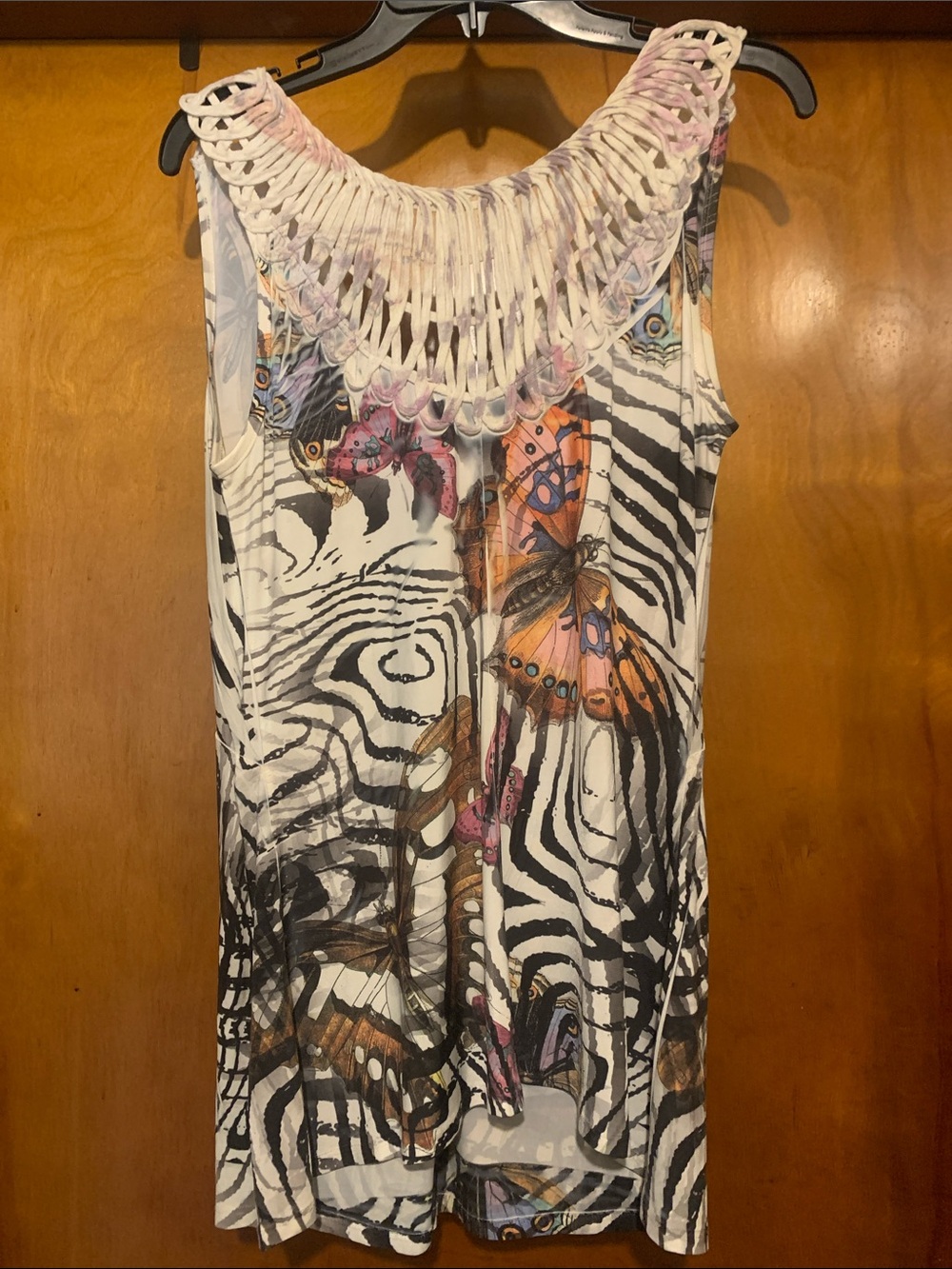 Boston Proper Size M Multicolored Butterfly Top - Picture 5 of 5